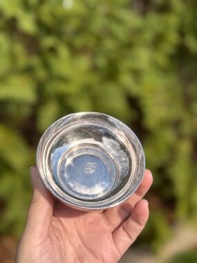 Vintage Silverplate Salt Cellar Small Bowl Dish Marked Base